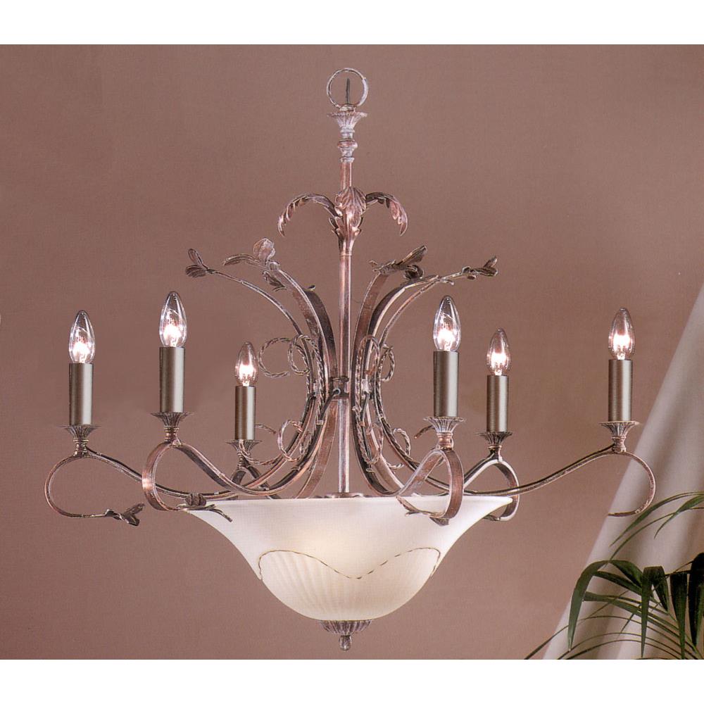 Classic Lighting 4118 WC Treviso Chandelier in Weathered Clay