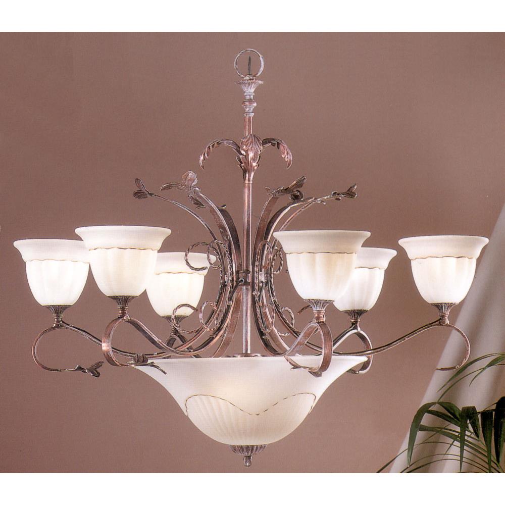 Classic Lighting 4119 WC Treviso Chandelier in Weathered Clay