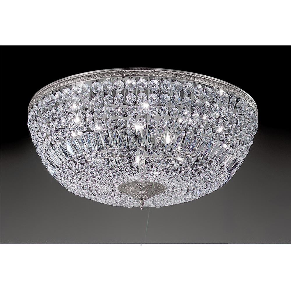 Classic Lighting 52030 CH CP Crystal Baskets Flush Ceiling Mount in Chrome with Crystalique-Plus