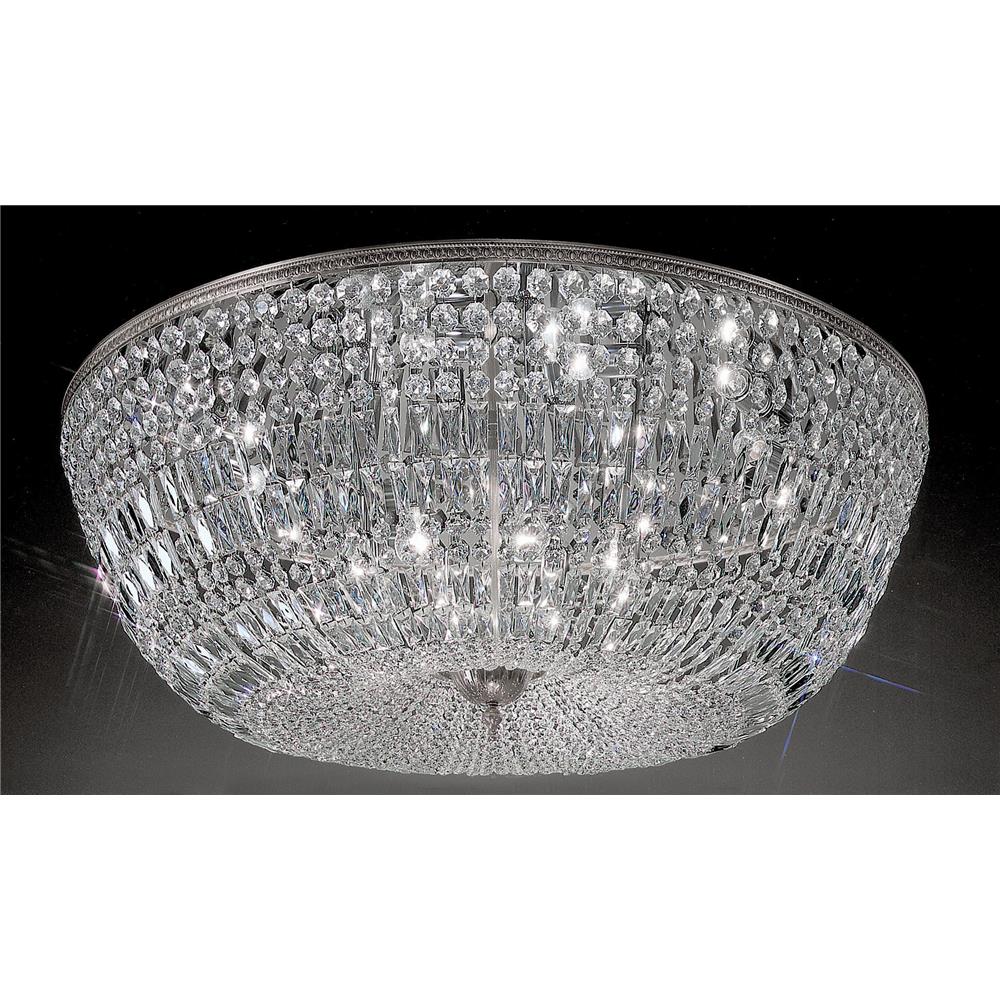 Classic Lighting 52048 CH CP Crystal Baskets Flush Ceiling Mount in Chrome with Crystalique-Plus