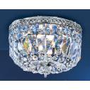 Classic Lighting 52210 CH CP Crystal Baskets Flush Ceiling Mount in Chrome with Crystalique-Plus