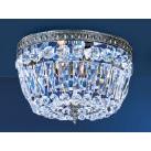 Classic Lighting 52210 MS CP Crystal Baskets Flush Ceiling Mount in Millennium Silver with Crystalique-Plus