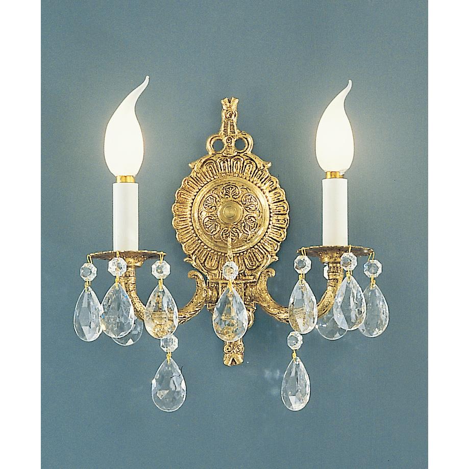 Classic Lighting 5222 OWB I Barcelona Wall Sconce in Olde World Bronze with Italian Crystal