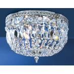 Classic Lighting 52312 CH CP Crystal Baskets Flush Ceiling Mount in Chrome with Crystalique-Plus