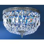 Classic Lighting 52312 MS CP Crystal Baskets Flush Ceiling Mount in Millennium Silver with Crystalique-Plus