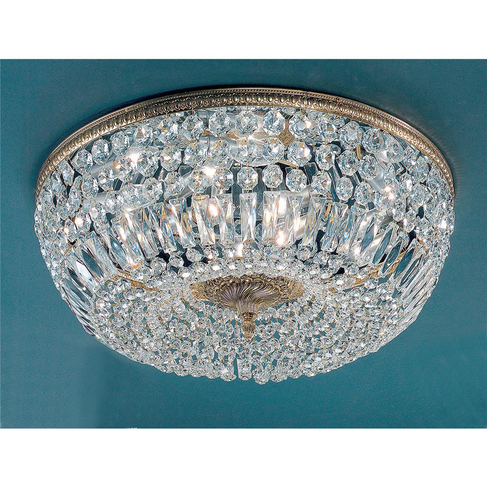 Classic Lighting 52824 OWB I Crystal Baskets Flush Ceiling Mount in Olde World Bronze with Italian Crystal