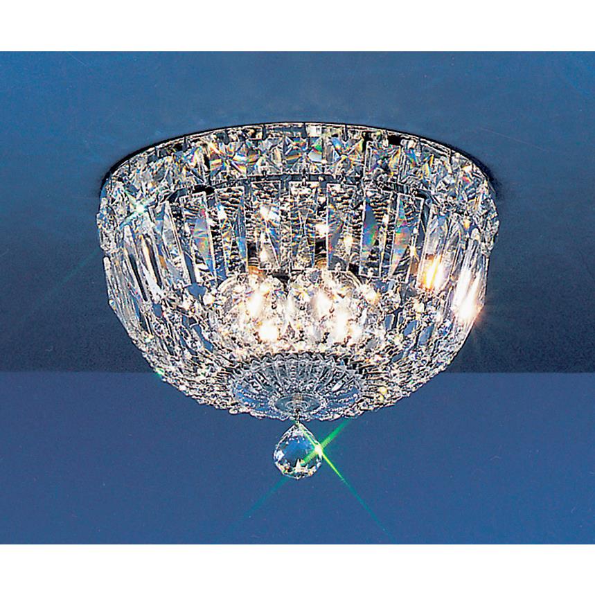 Classic Lighting 53310 CH CP Empress Flush Ceiling Mount in Chrome with Crystalique-Plus