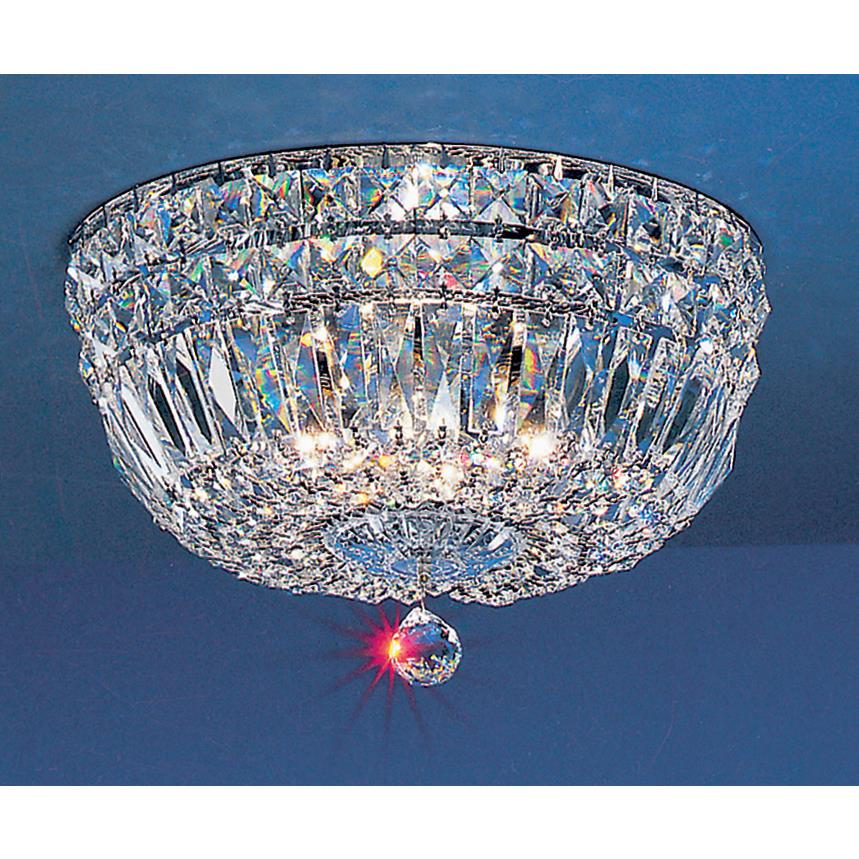Classic Lighting 53312 CH CP Empress Flush Ceiling Mount in Chrome with Crystalique-Plus