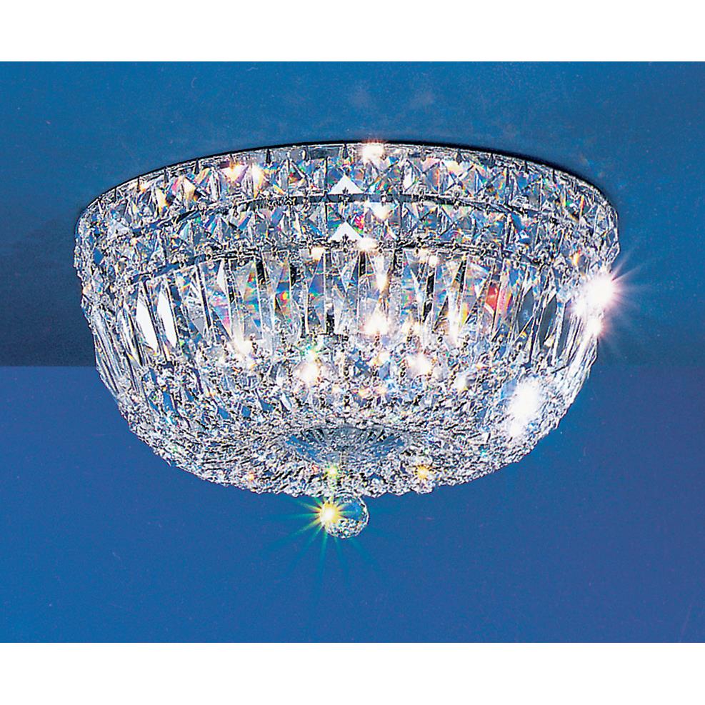 Classic Lighting 53314 CH CP Empress Flush Ceiling Mount in Chrome with Crystalique-Plus