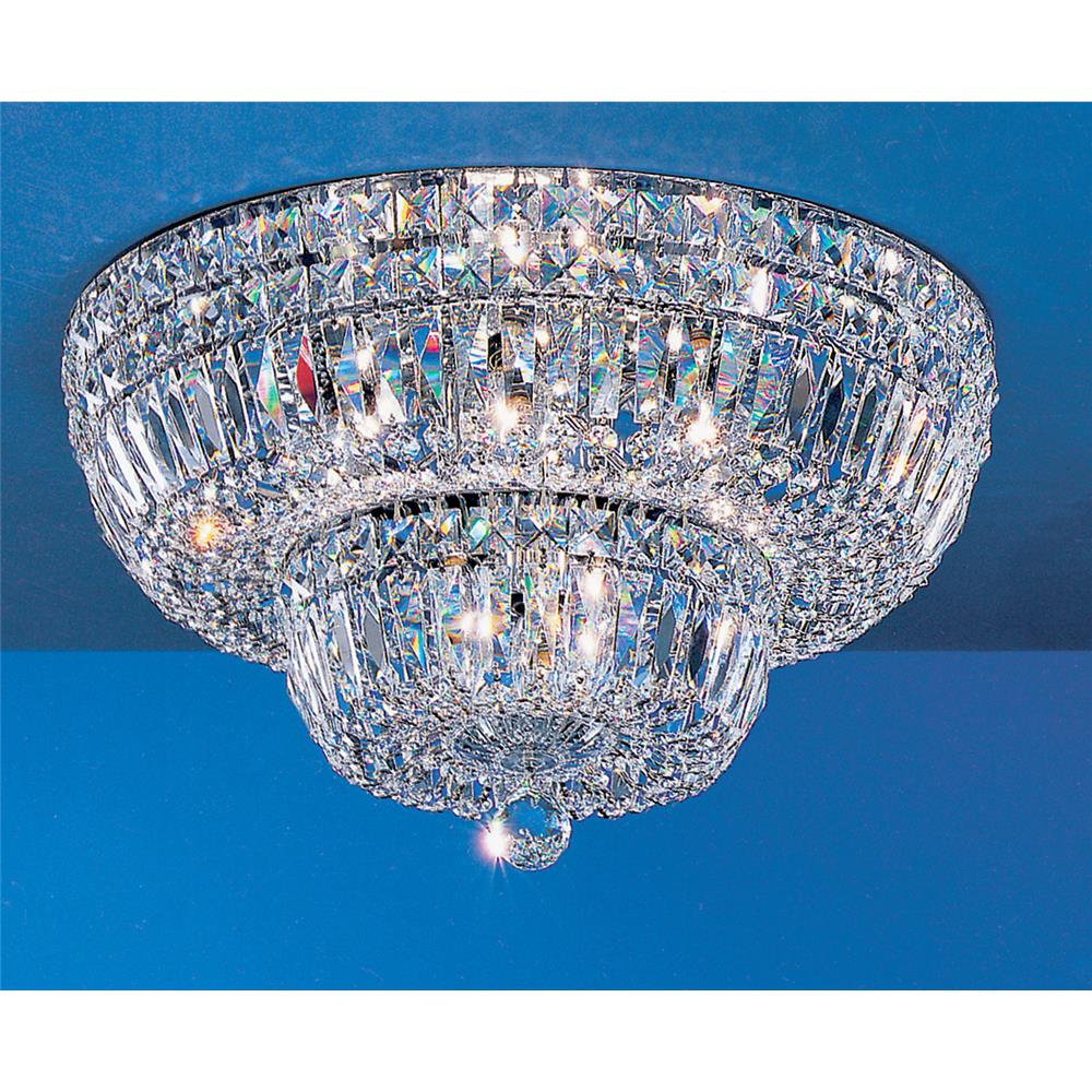 Classic Lighting 53318 CH CP Empress Flush Ceiling Mount in Chrome with Crystalique-Plus