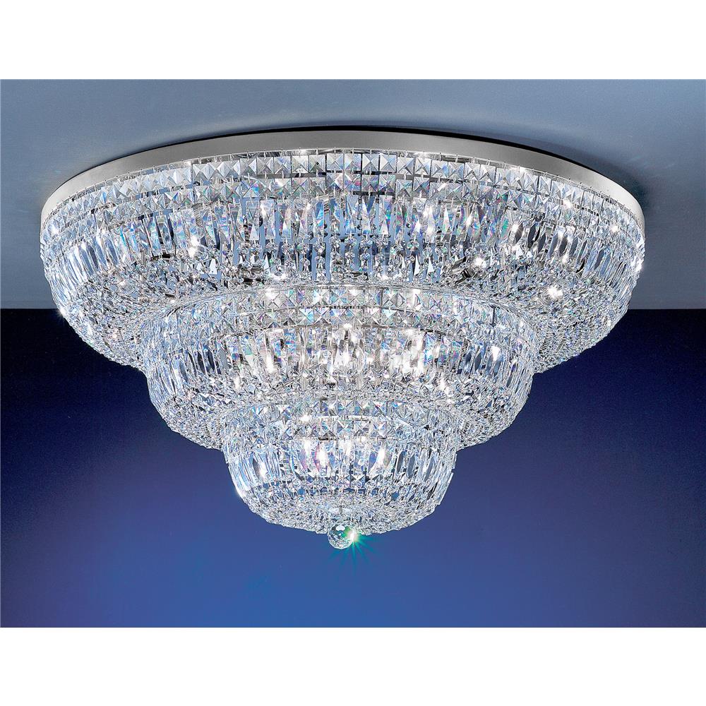 Classic Lighting 53336 CH CP Empress Flush Ceiling Mount in Chrome with Crystalique-Plus