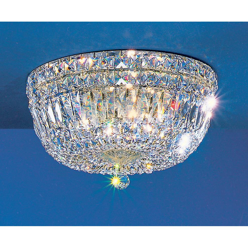 Classic Lighting 53414 G CP Empress Flush Ceiling Mount in 24k Gold Plated with Crystalique-Plus