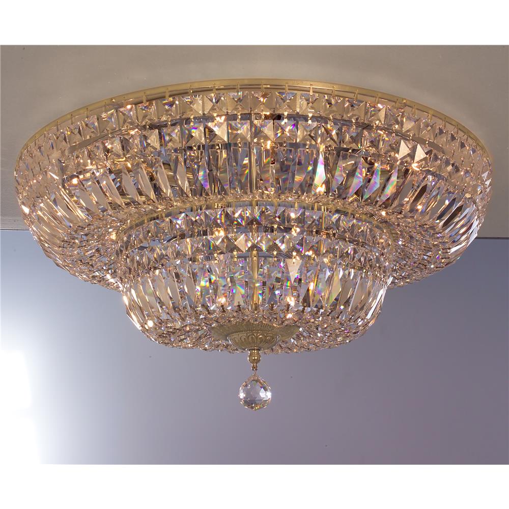 Classic Lighting 53424 G CP Empress Flush Ceiling Mount in 24k Gold Plated with Crystalique-Plus