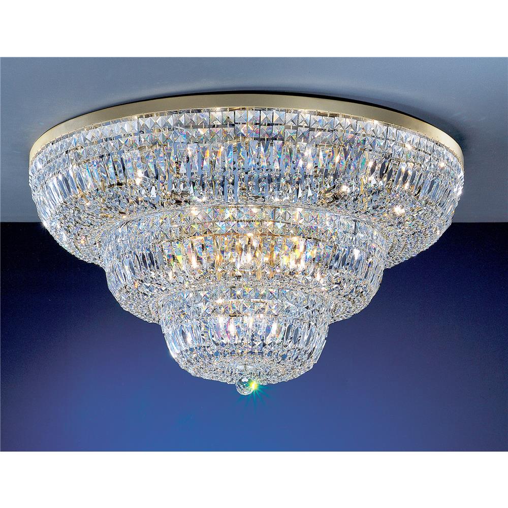 Classic Lighting 53436 G CP Empress Flush Ceiling Mount in 24k Gold Plated with Crystalique-Plus