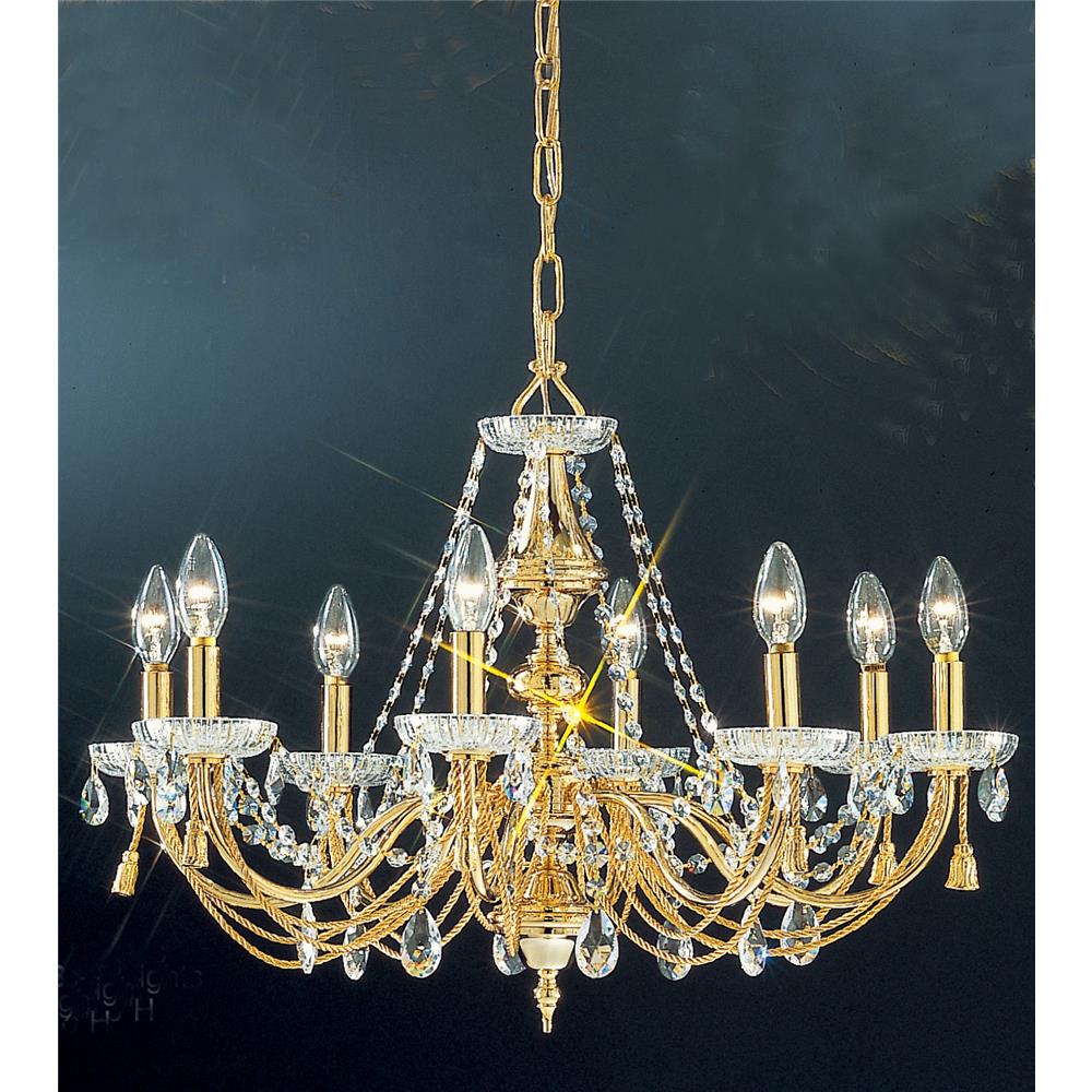 Classic Lighting 54708 C Vienna Chandelier in 24k Gold Plated with Crystalique