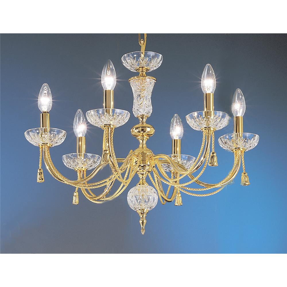 Classic Lighting 5486 G Weatherford Rope Chandelier in 24k Gold Plated
