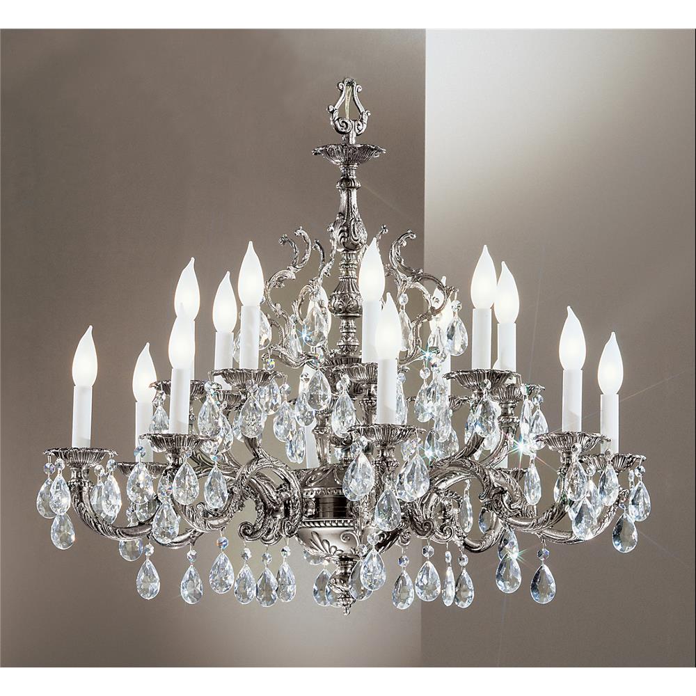 Classic Lighting 5516 MS I Barcelona Chandelier in Millennium Silver with Italian Crystal