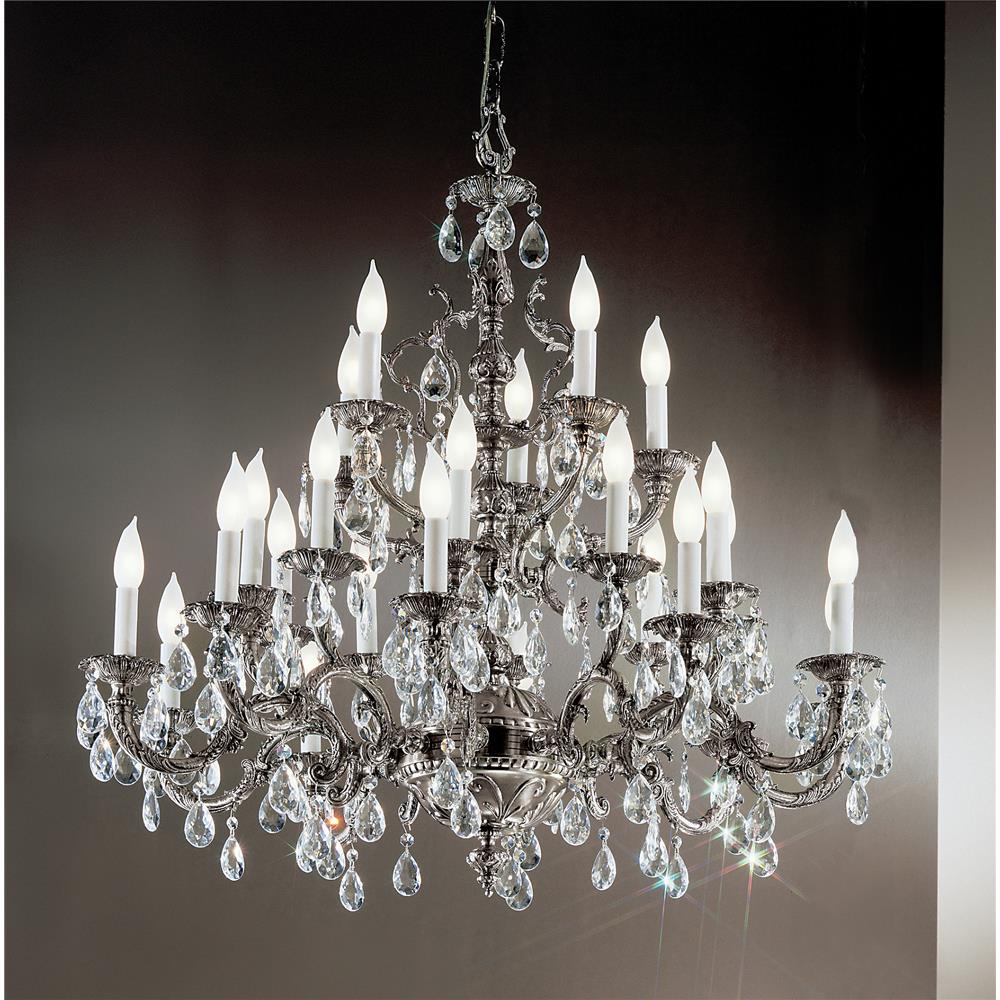 Classic Lighting 5525 MS I Barcelona Chandelier in Millennium Silver with Italian Crystal