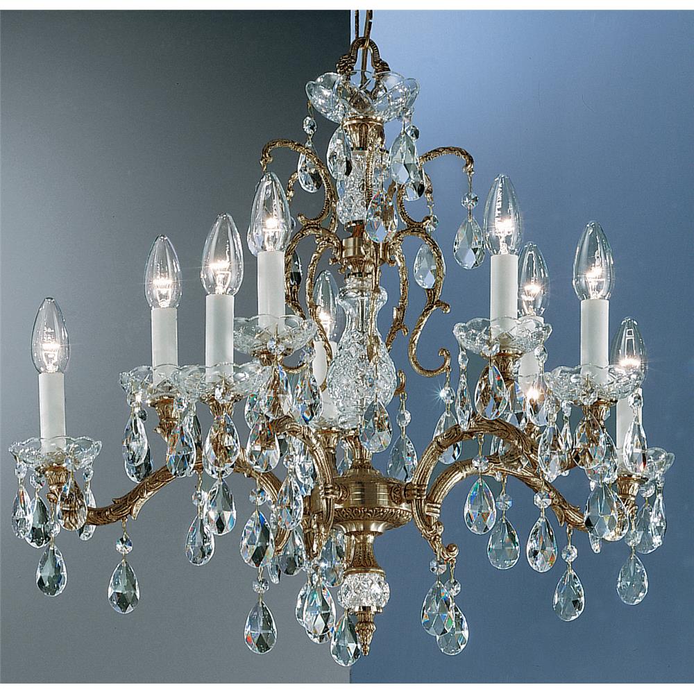 Classic Lighting 5530 RB PAM Madrid Chandelier in Roman Bronze with Prisms Amber