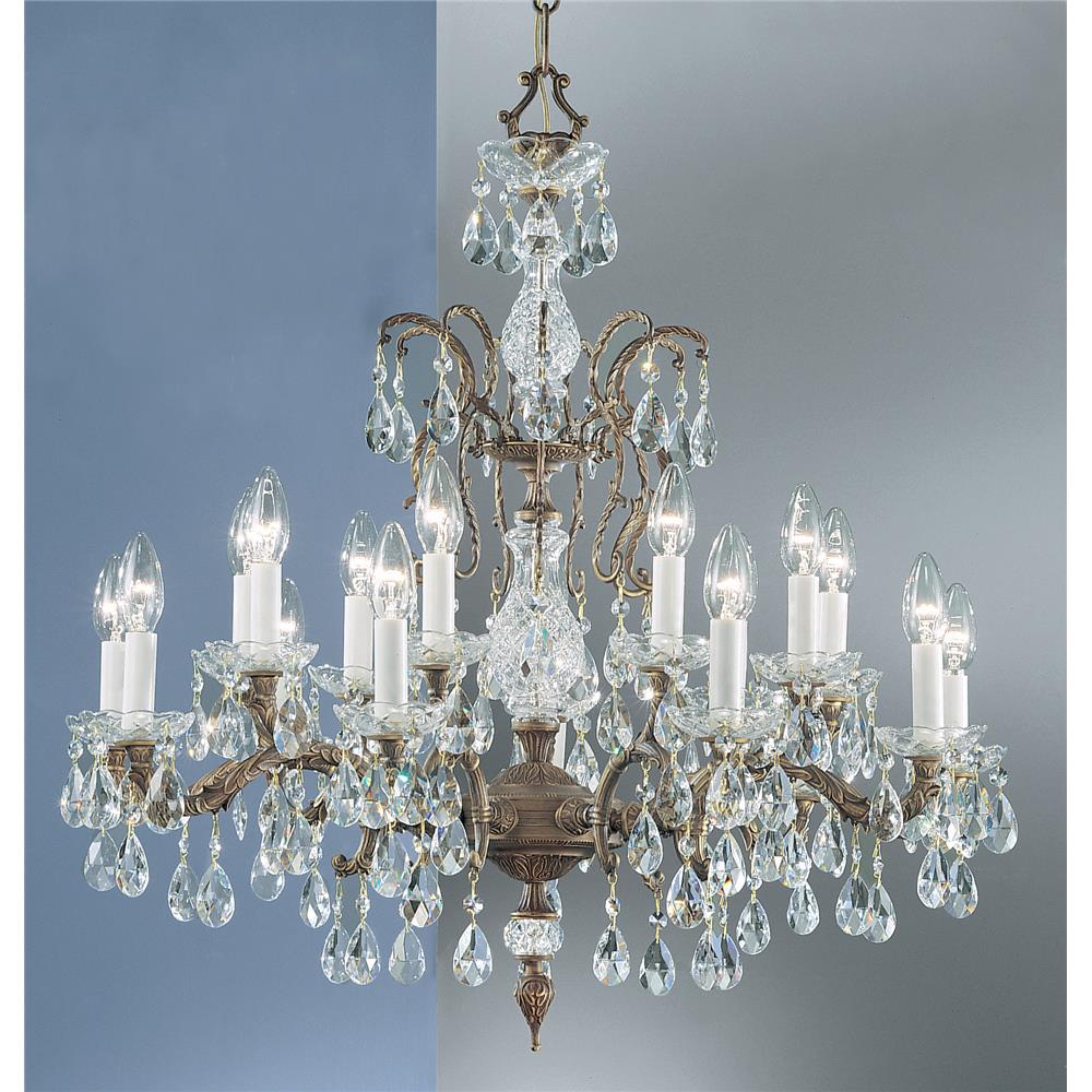 Classic Lighting 5538 OWB PAM Madrid Chandelier in Olde World Bronze with Prisms Amber