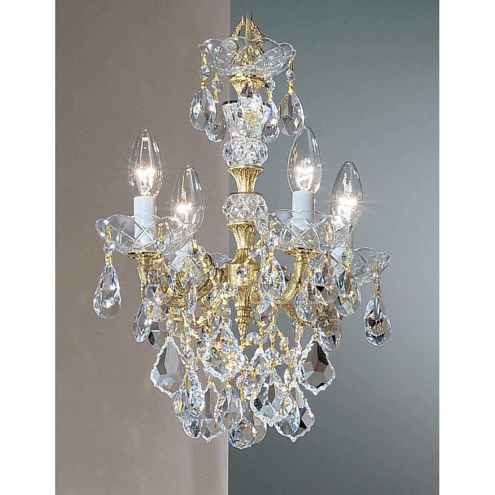 Classic Lighting 5544 OWB C Madrid Imperial Mini Chandelier in Olde World Bronze with Crystalique
