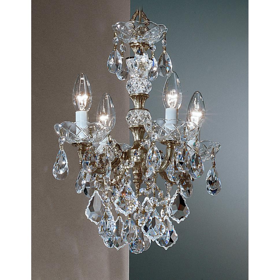 Classic Lighting 5544 RB C Madrid Imperial Mini Chandelier in Roman Bronze with Crystalique