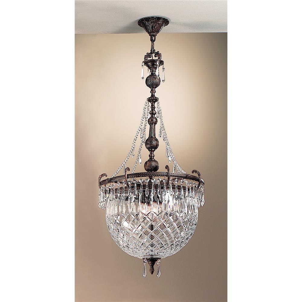 Classic Lighting 55534 OX CP Waterbury Pendant in Oxidized Bronze with Crystalique-Plus