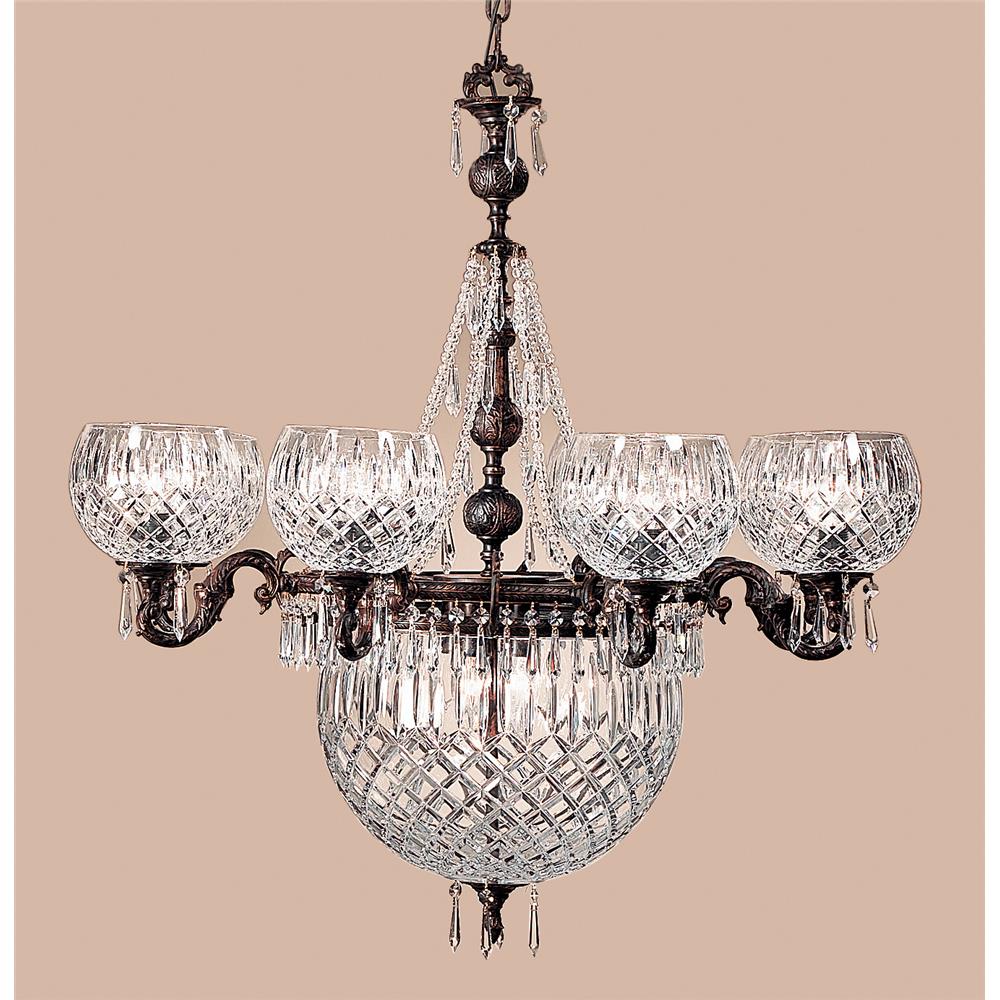 Classic Lighting 55538 OX CP Waterbury Chandelier in Oxidized Bronze with Crystalique-Plus
