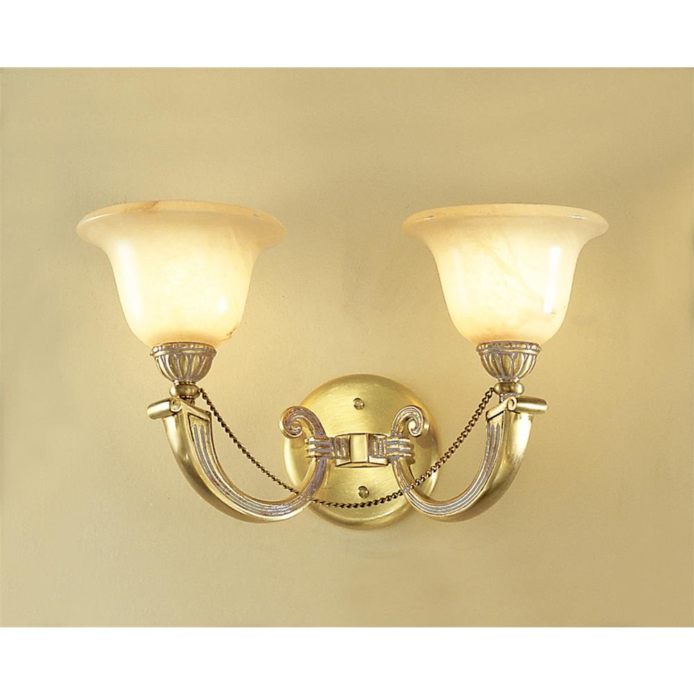 Classic Lighting 56222 SBW Monica Wall Sconce in Satin BronzeWhite Patina