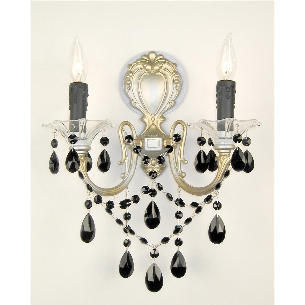 Classic Lighting 57002 CHP C Via Venteo Wall Sconce in Champagne Pearl with Crystalique