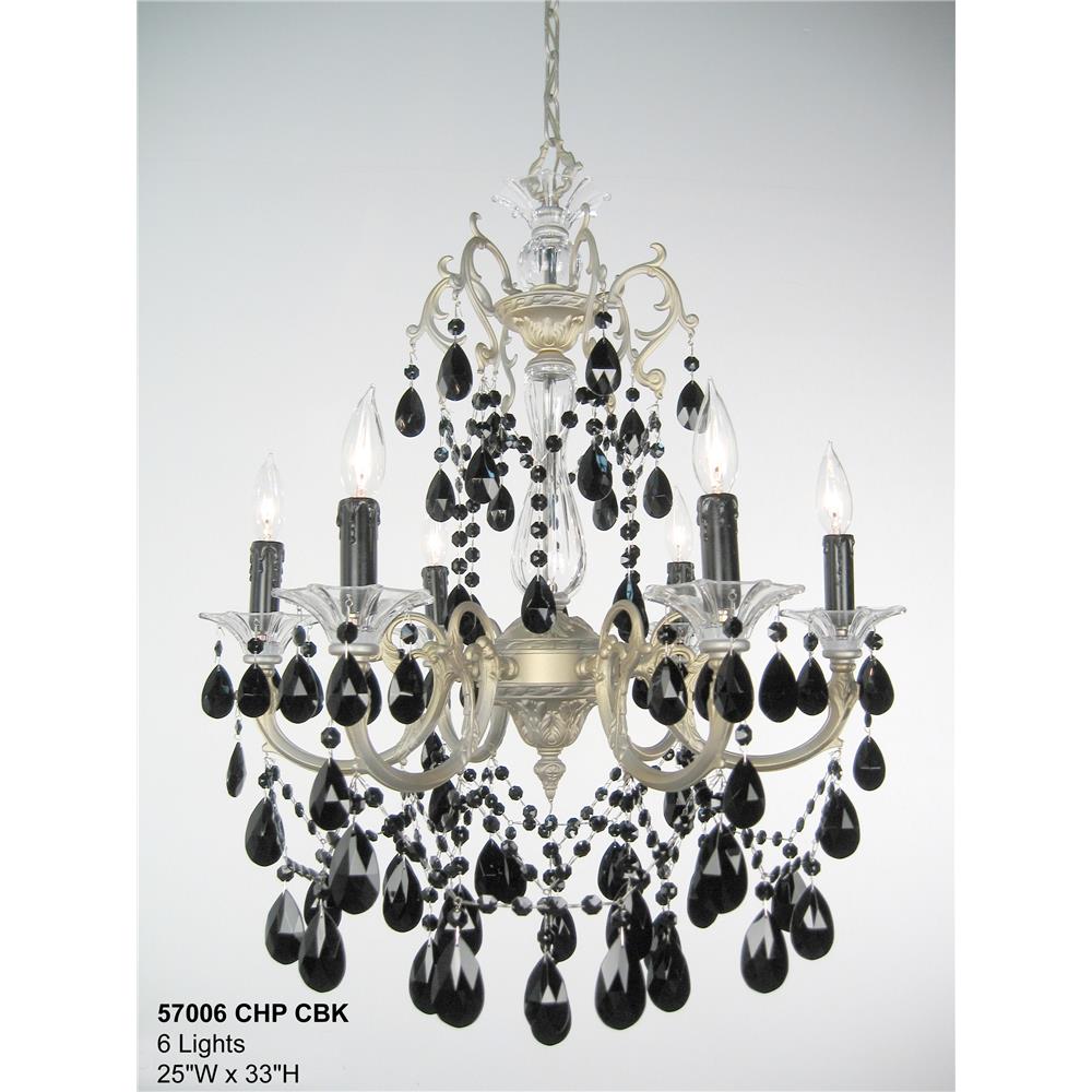 Classic Lighting 57006 CHP C Via Venteo Chandelier in Champagne Pearl with Crystalique