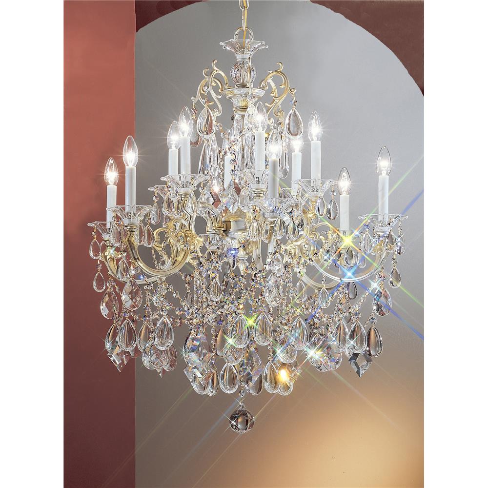 Classic Lighting 57013 CHP C Via Venteo Chandelier in Champagne Pearl with Crystalique