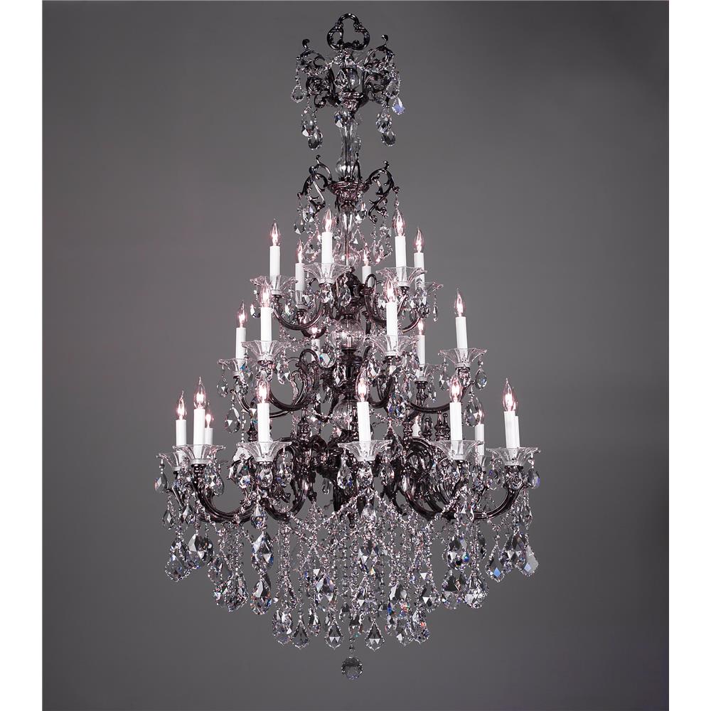 Classic Lighting 57024 MS C Via Venteo Chandelier in Millennium Silver with Crystalique