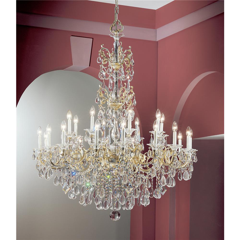 Classic Lighting 57025 CHP CGT Via Venteo Chandelier in Champagne Pearl with Crystalique Golden Teak