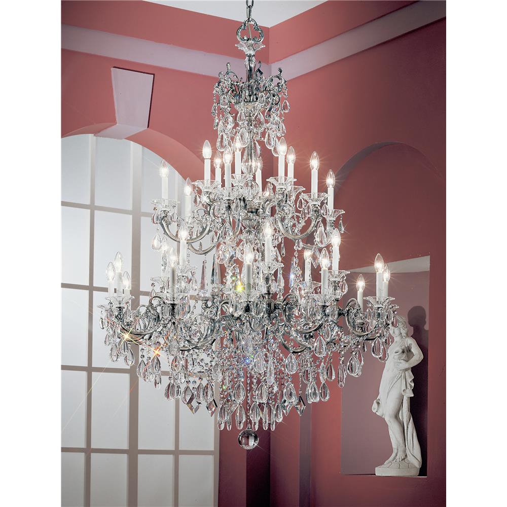 Classic Lighting 57030 MS C Via Venteo Chandelier in Millennium Silver with Crystalique