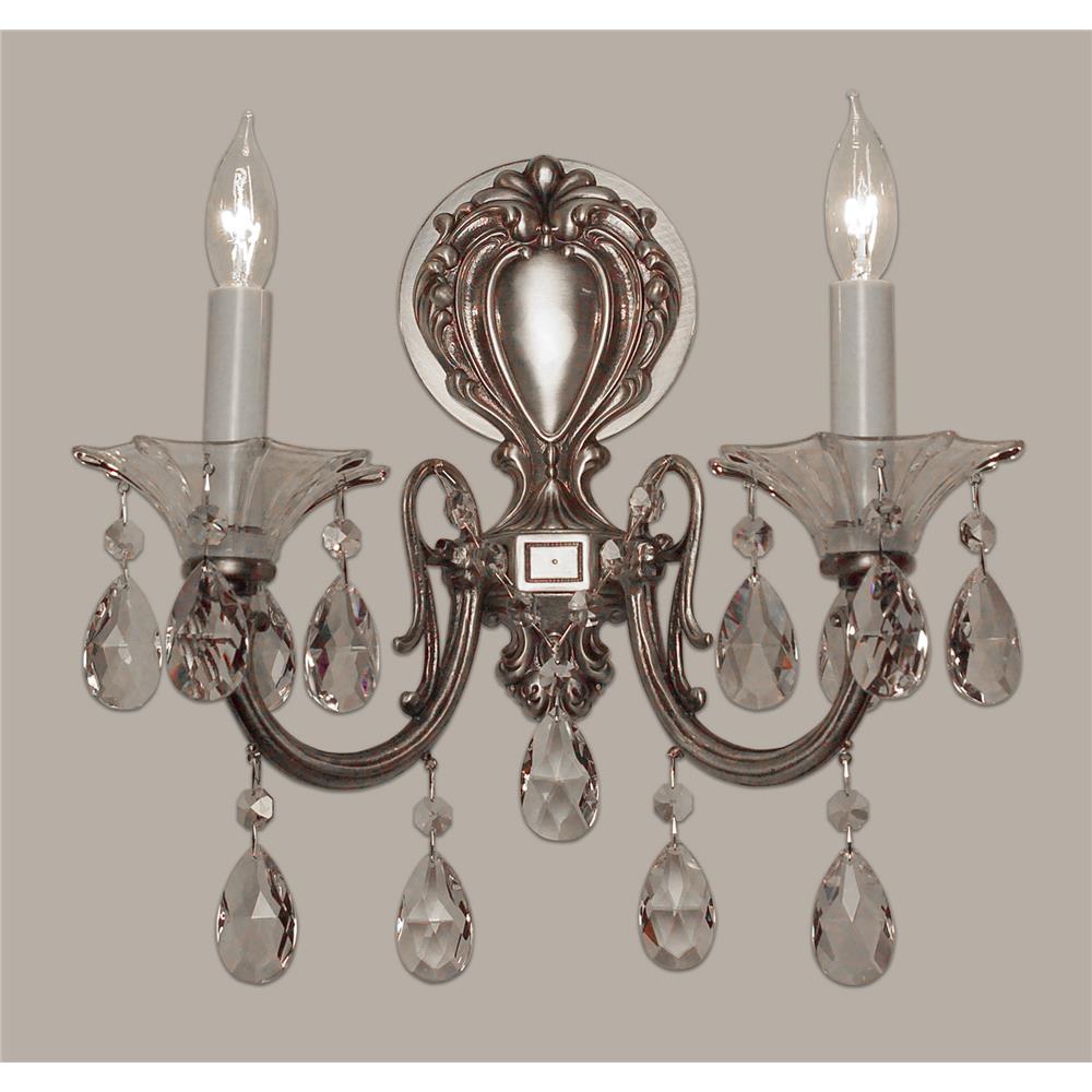 Classic Lighting 57052 RB CP Via Lombardi Wall Sconce in Roman Bronze with Crystalique-Plus