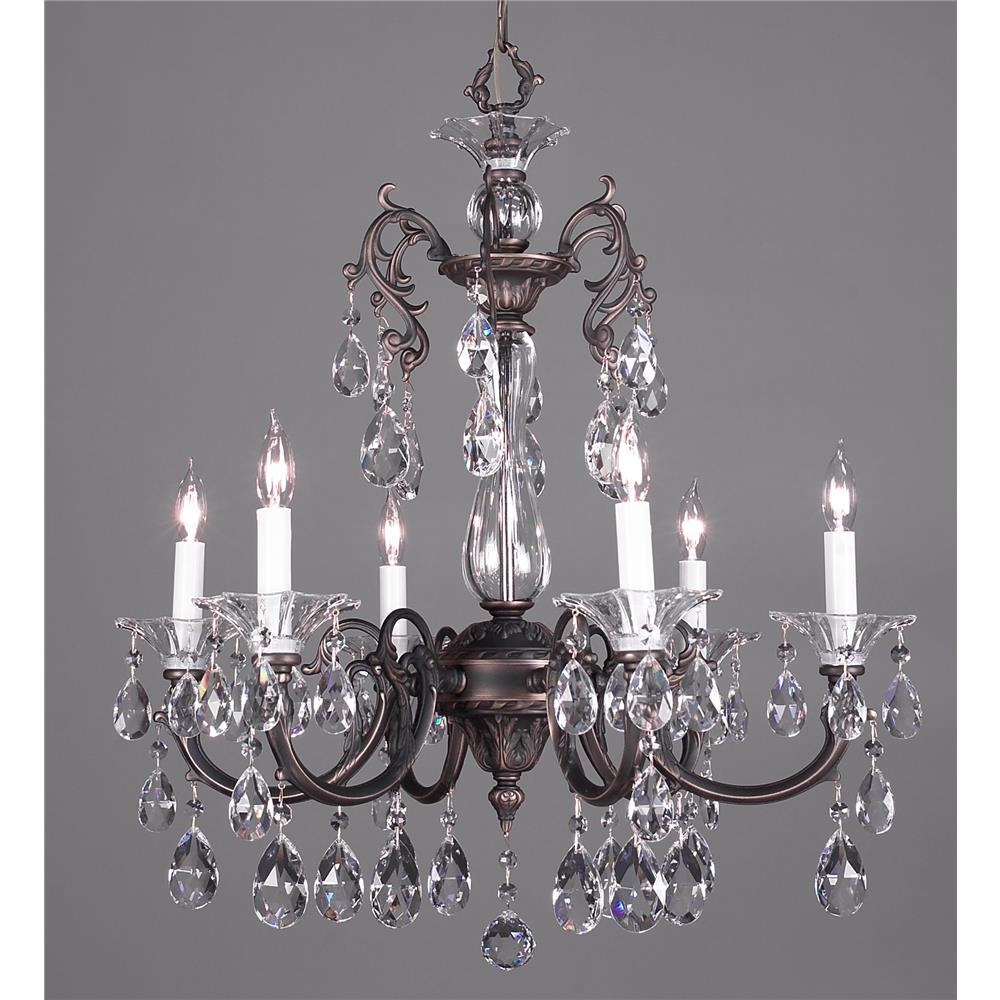 Classic Lighting 57056 MS CP Via Lombardi Chandelier in Millennium Silver with Crystalique-Plus