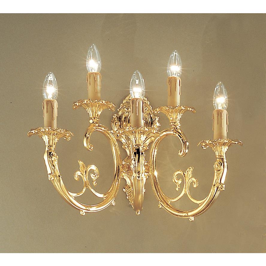 Classic Lighting 5705 G Princeton Wall Sconce in 24k Gold Plated