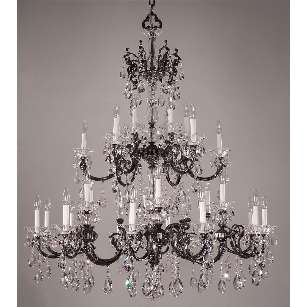 Classic Lighting 57060 EP CP Via Lombardi Chandelier in Ebony Pearl with Crystalique-Plus
