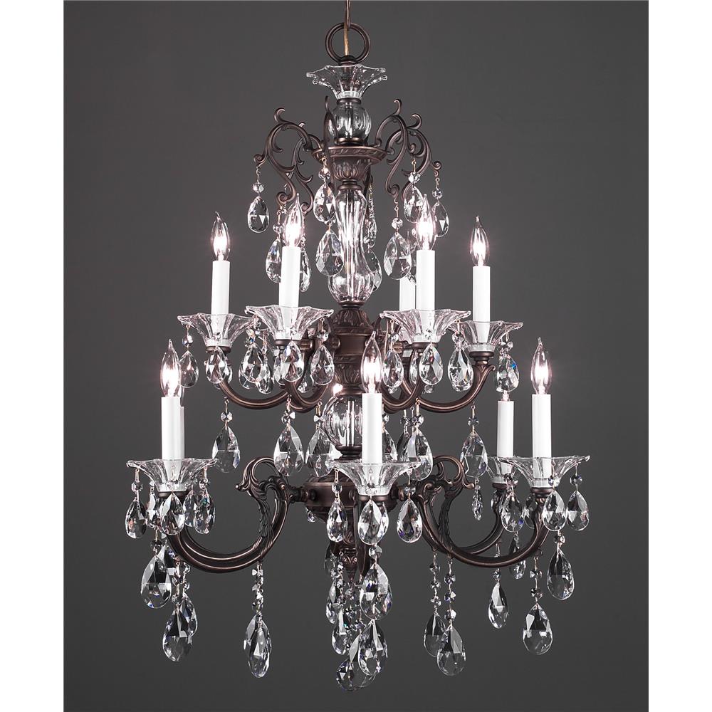 Classic Lighting 57062 RB CP Via Lombardi Chandelier in Roman Bronze with Crystalique-Plus