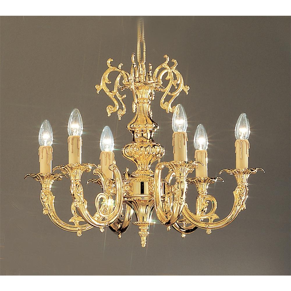 Classic Lighting 5706 G Princeton Chandelier in 24k Gold Plated