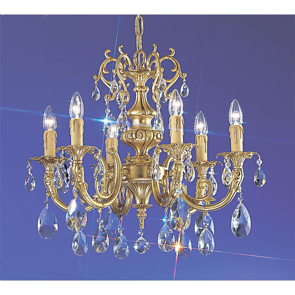Classic Lighting 5706 SBB C Princeton Chandelier in Satin Bronze with Brown Patina with Crystalique