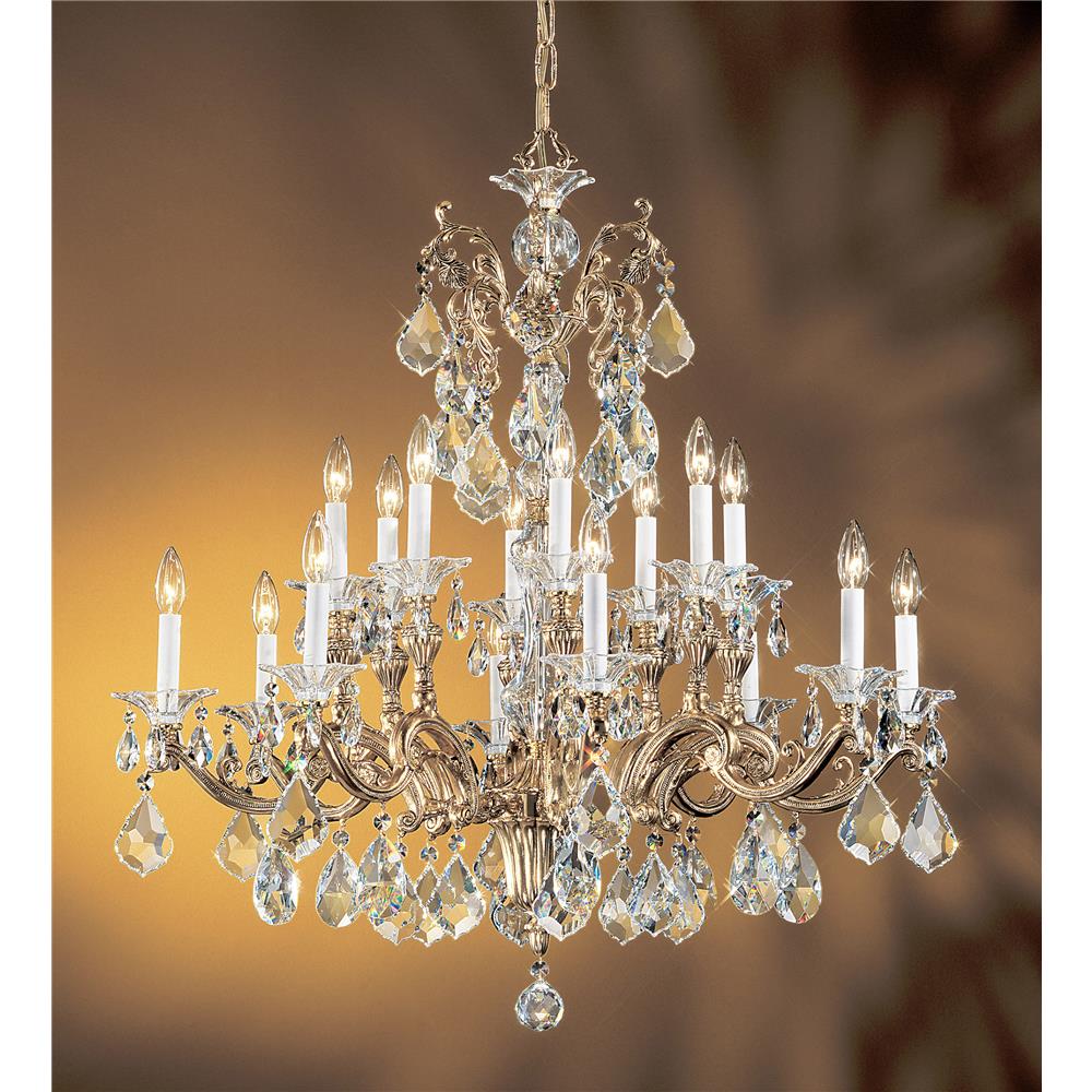 Classic Lighting 57116 BBK CSA Via Firenze Chandelier in Bronze with Black Patina with Crystalique Sapphire
