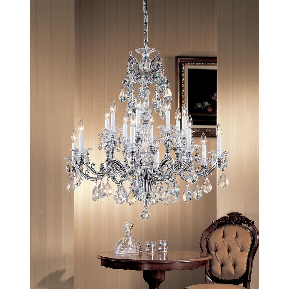 Classic Lighting 57116 MS CSA Via Firenze Chandelier in Millennium Silver with Crystalique Sapphire
