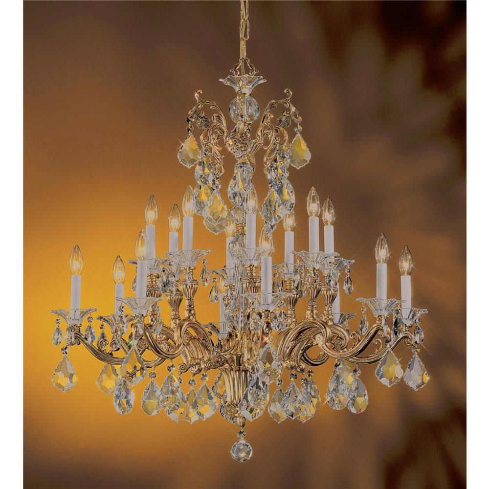 Classic Lighting 57116 SP CBK Via Firenze Chandelier in Silver Plate with Crystalique Black