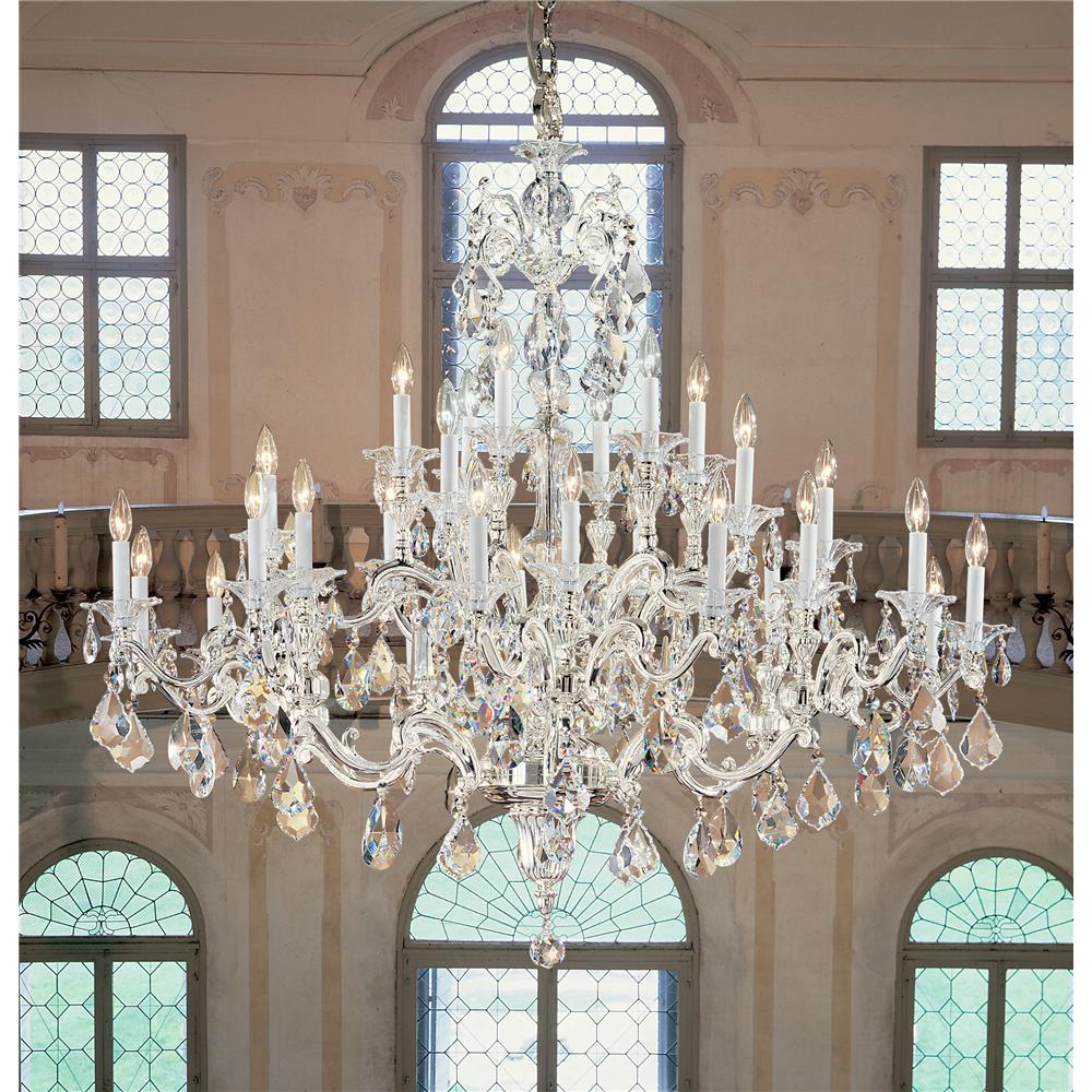 Classic Lighting 57130 SP CSA Via Firenze Chandelier in Silver Plate with Crystalique Sapphire