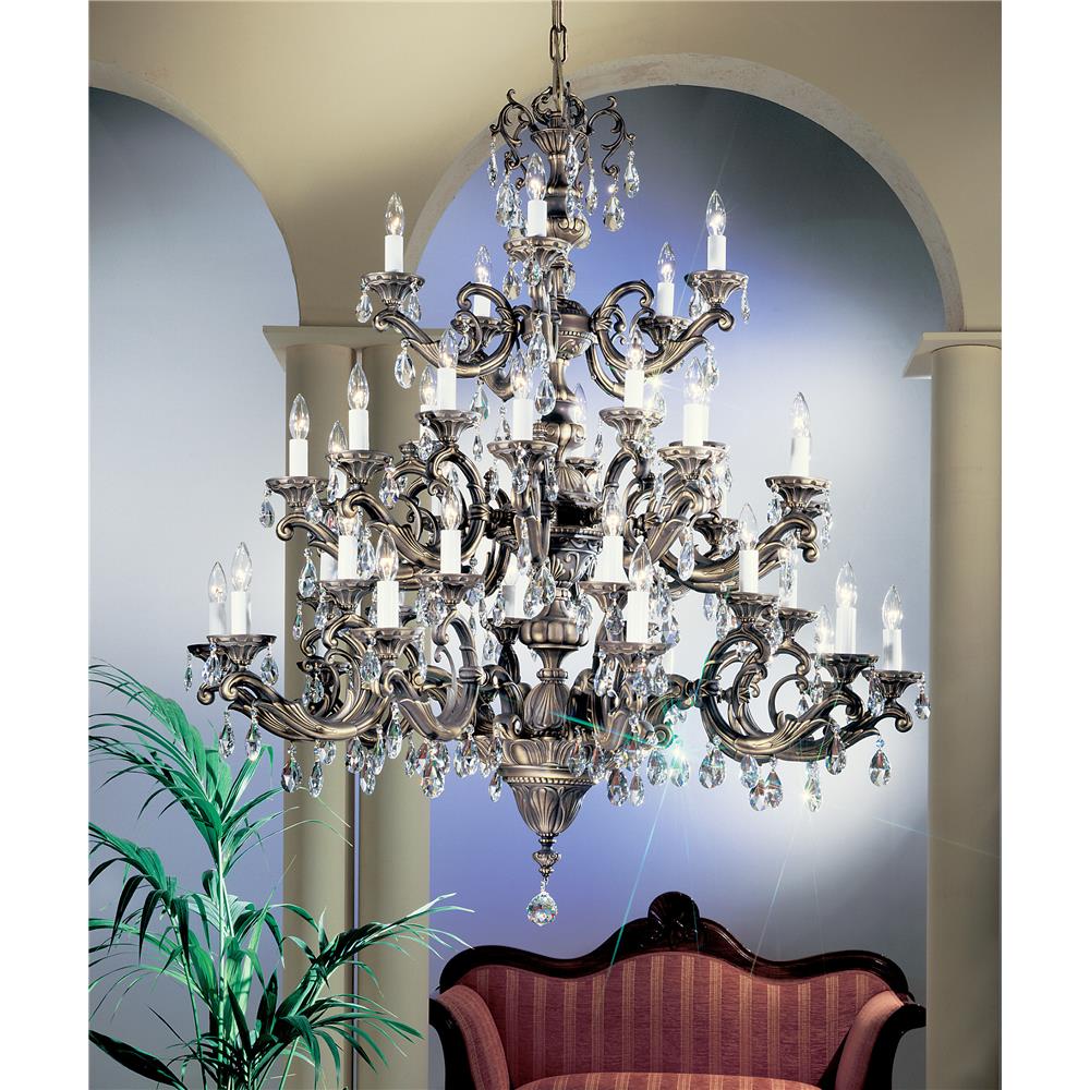 Classic Lighting 57240 MS C Princeton II Chandelier in Millennium Silver with Crystalique