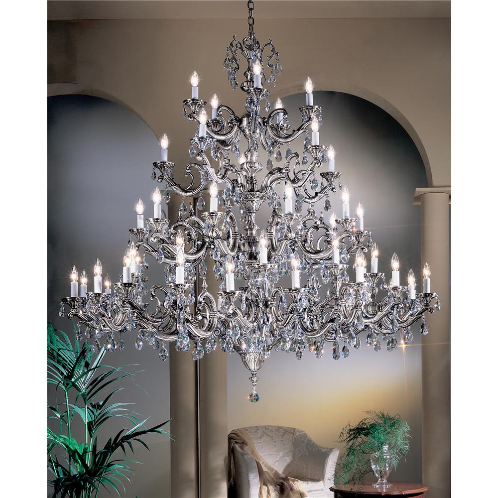 Classic Lighting 57250 MS C Princeton II Chandelier in Millennium Silver with Crystalique