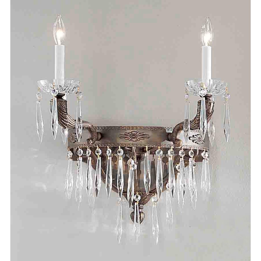 Classic Lighting 57312 AGB AI Duchess Wall Sconce in Aged Bronze with Antique Italian