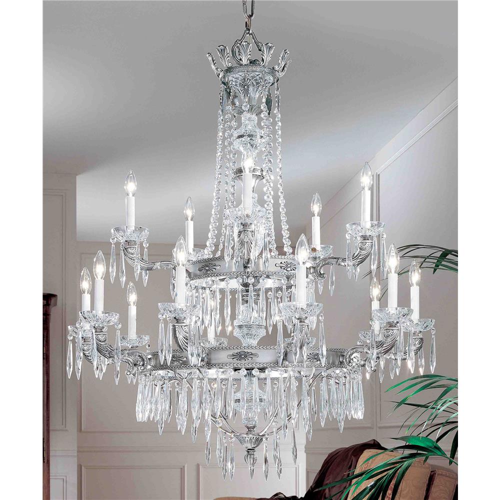 Classic Lighting 57315 BBK I Duchess Chandelier in Bronze with Black Patina with Italian Crystal